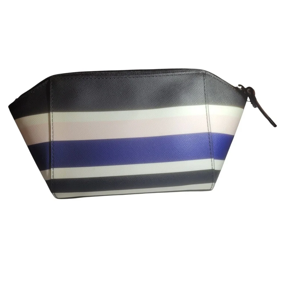 Kate Spade Grove Street Classic Multi Color‎ Strips Leather Pouch
